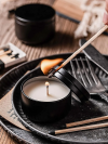 Rose Scented Candle – Black Metal Tin (With Lid)